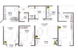 Oberoi New Launch Thane 3BHK Plan